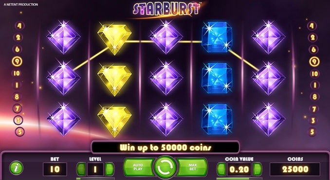 Starburst от производителя игровых автоматов NetEnt